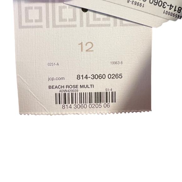 Liz Claiborne Women's Pencil Skirt Beach Rose Purple Pink White Stripe Sz 12 NWT - Picture 10 of 10